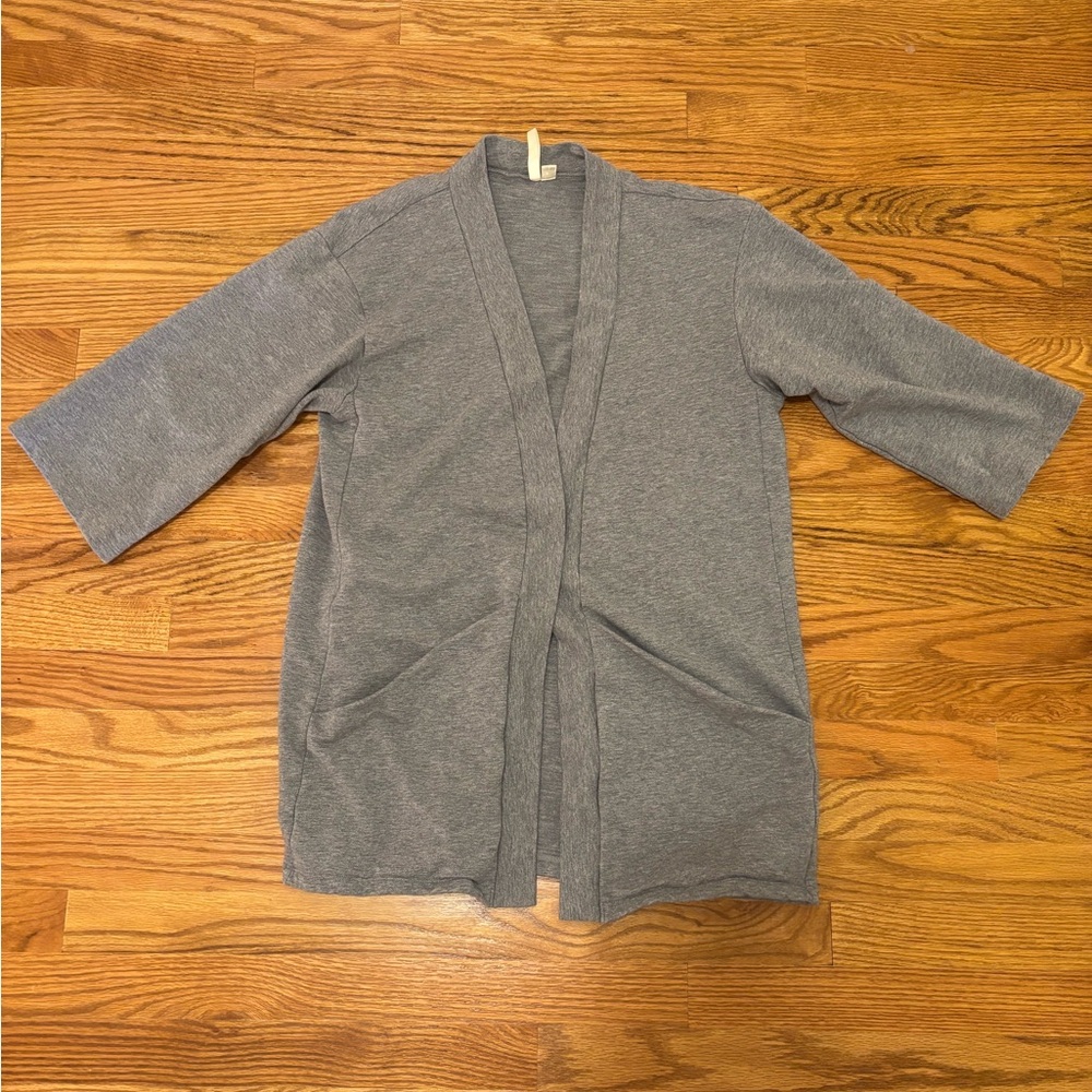 J Jill Open Front Gray Cardigan